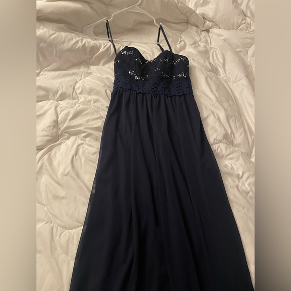 Stunning Navy Sequin Semi Formal or Bridesmaid's Dress 🥂 - Picture 5 of 10